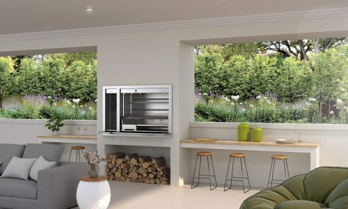 Builr in Spit braai full charcoal